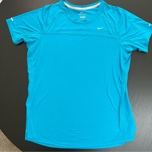 Nike Running Dri Fit Blue Athletic Workout Shirt Womens XL